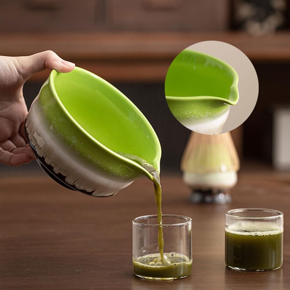 MOMI Glazed Spring Matcha Set – Bowl, Whisk, Holder & Scoop