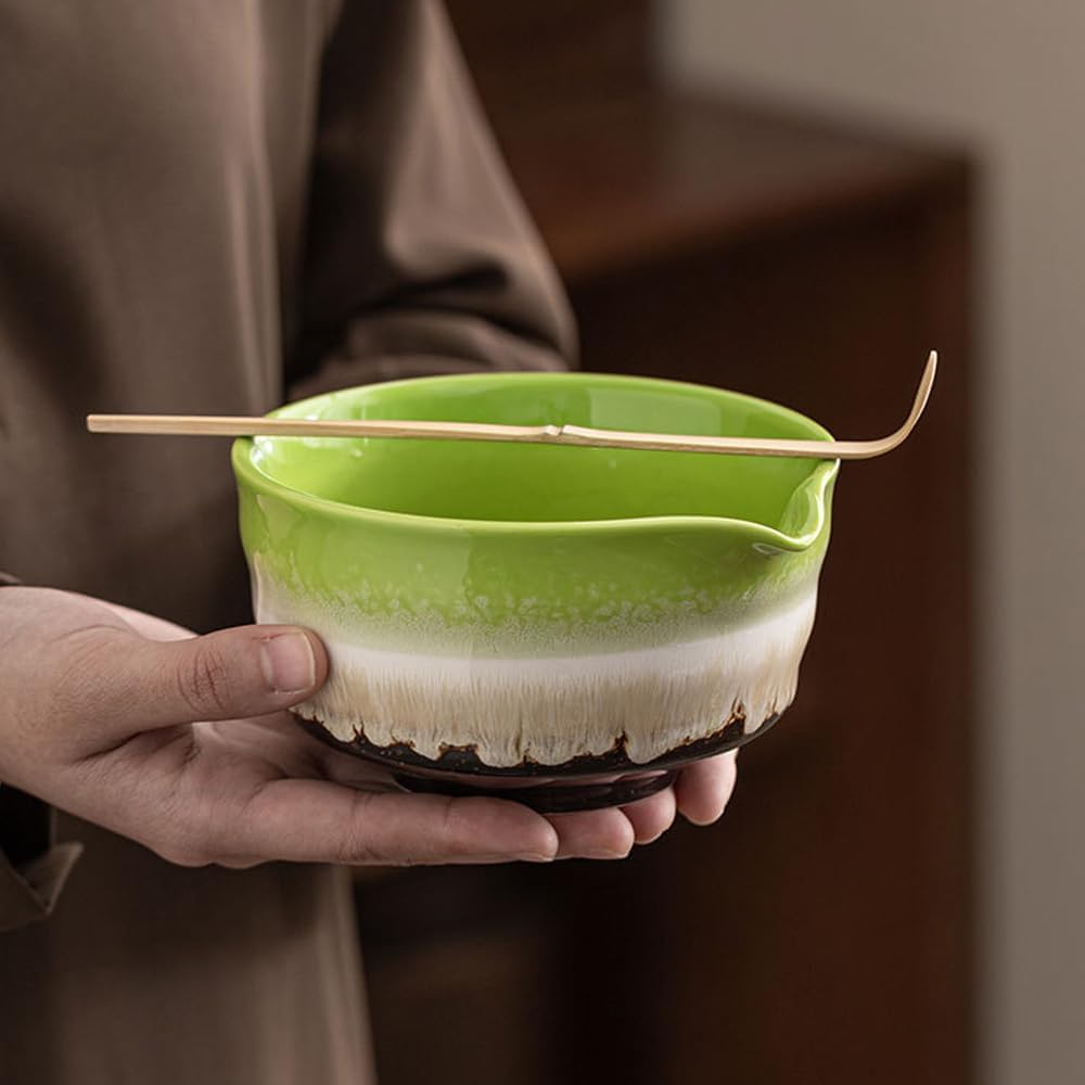 MOMI Glazed Spring Matcha Set – Bowl, Whisk, Holder & Scoop