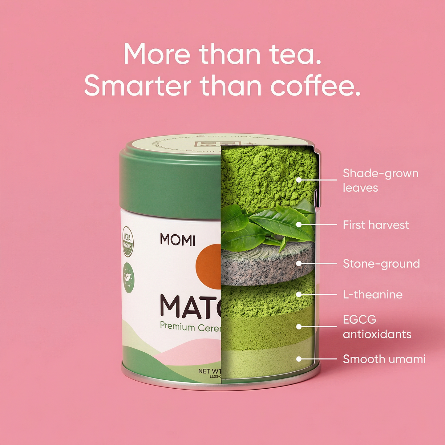MOMI Ceremonial Matcha — Calm Energy. Sharp Focus. No Crash.