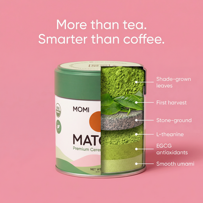 MOMI Ceremonial Matcha — Calm Energy. Sharp Focus. No Crash.