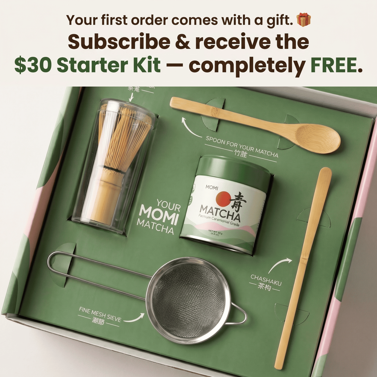 MOMI Ceremonial Matcha – Calm Energy. Sharp Focus. No Crash.